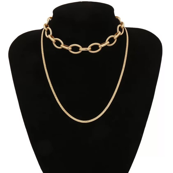 ¥ NEW 18K YELLOW GOLD CHOKER CHAIN NECKLACE - Picture 5 of 6